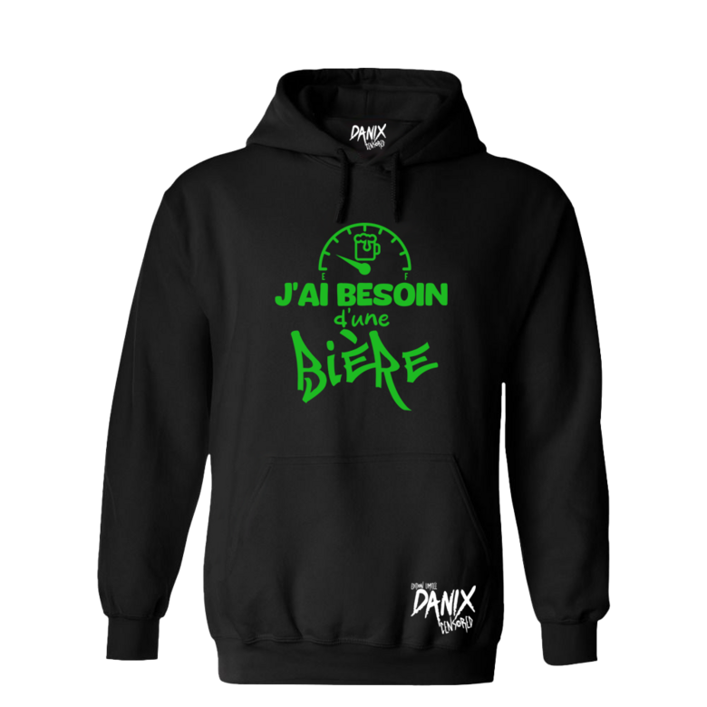 Sweat à capuche J'ai besoin d'une bière